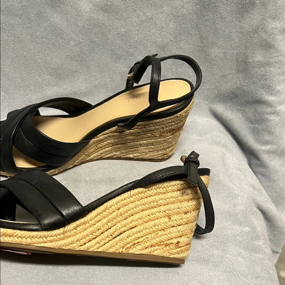 Via Spiga Black Espadrille Sandals